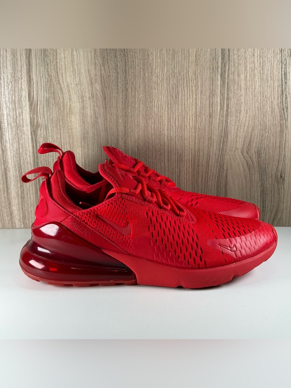Nike Air Max 270 University Red Low Top Mesh Sneakers CV7544-600 Men’s Size 10